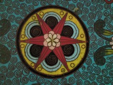 Rare pattern antique Chinese Qing Cloisonne saucer dish - Made In China