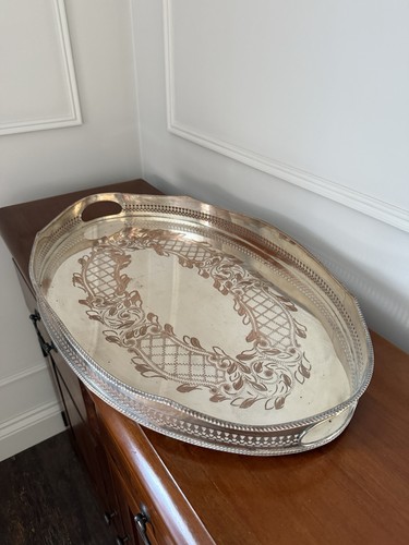 Large vintage silver - on, copper