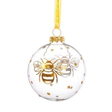 Golden Bee Christmas Bauble