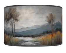 Nature Scenery Loch Trees Hills  Lampshade Pendant Handmade Lamp Shade  #M03