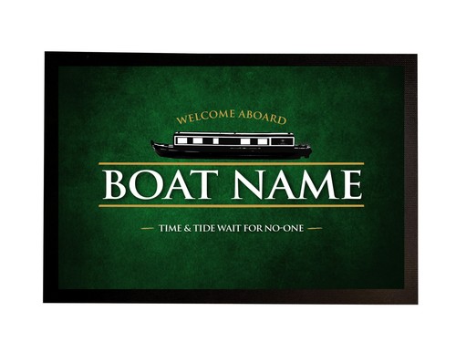 Personalised boat mat green - personalised,