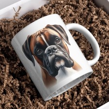 Boxer Dog 11oz White Mug
