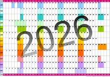 2026 YEAR WALL PLANNER Office Organiser Event Planner A3 A2 A1 A0  Jan - Dec