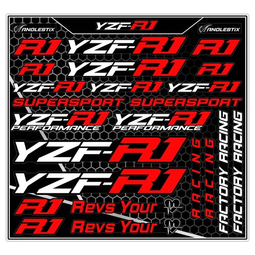 Yamaha yzf tank decals - yzf-r1,