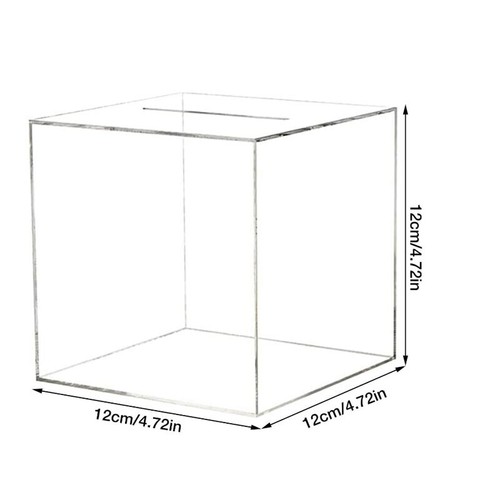 12cm piggy bank acrylic - 12cm, clear