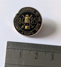 Vintage Miners Strike Allegiance To The NUM 84 85 Pin Badge