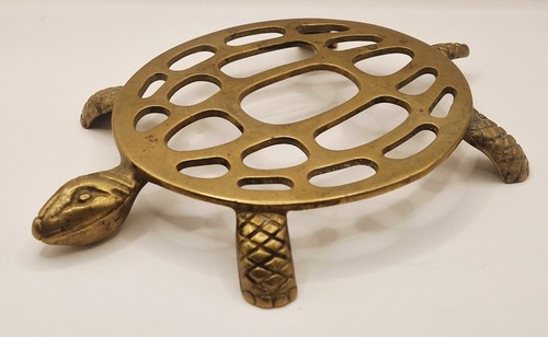 Brass turtle trivet pot - brass, trivet,