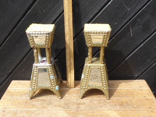 Pair vintage mirrored shop - pair,