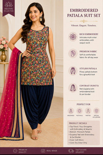 Women embroidered patiala - women’s,