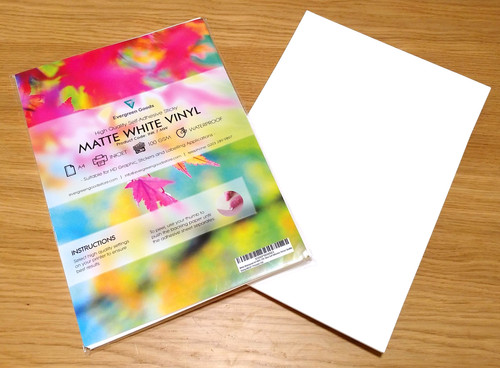Vinyl white matte - a4,