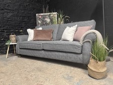 Sofas - Grey 3/4 Seat Sofa -