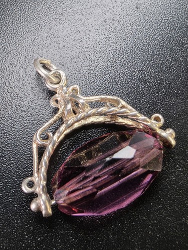 Vintage sterling silver - silver, purple