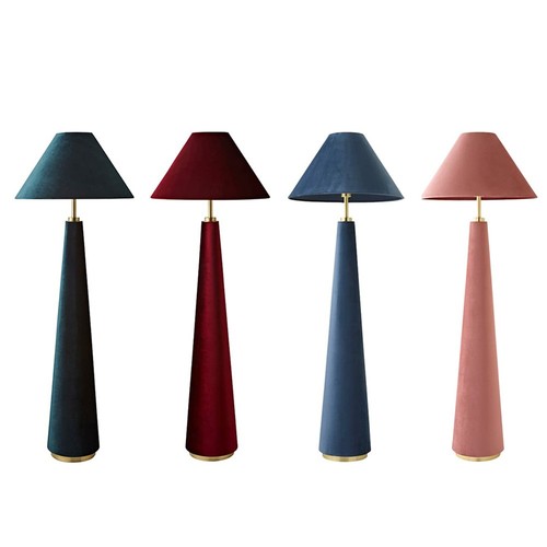 Velvet midi floor lamp - floor,