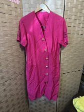 Vintage 80s Hot Pink Dress