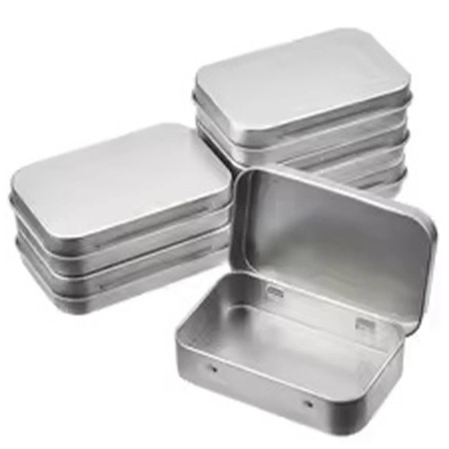 Small metal tin - metal,