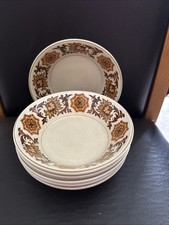 6 x Vintage Midwinter Stonehenge Woodland Soup/Salad Bowls