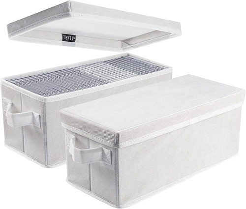 Storage boxes with lids - cd,