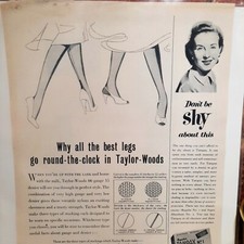 Midcentury Magazine Advertising Nylons Tampax Vintage Lingerie Fashion Tights 