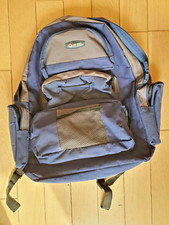 HI-TEC Blue & Grey Rucksack / Backpack, 6 zipped pockets, padded back. 46x44cm