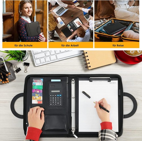 Leather padfolio folder - leather,
