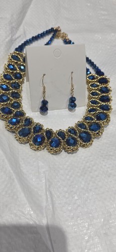Blue crystal statement - blue,