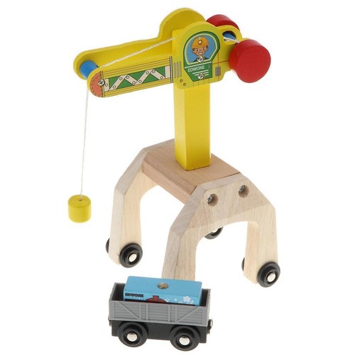 Wooden train set mobile - wooden,