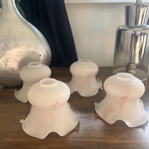 Pink white milk glass - pink,