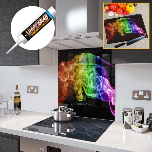 Glass splashbacks black - glass,