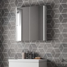 White Gloss Double Door Mirror