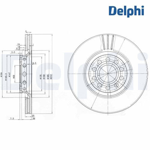 Brake disc delphi - disc,