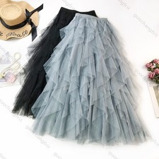 Women High Waist Mesh Tutu