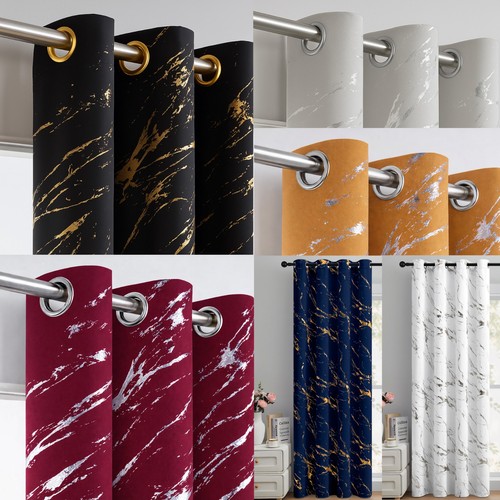 Blackout curtains eyelet - eyelet, gold