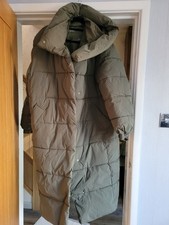 PAPAYA Longline Puffa Jacket Khaki Size 14 BNWOT