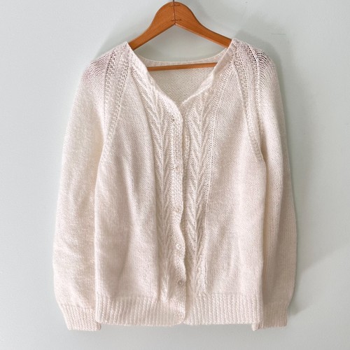 Hand knit button down cardigan - button,