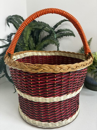Vintage wicker plastic - , woven