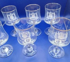 Glass ware. Set of  6  Royal wedding Charles and Diana 