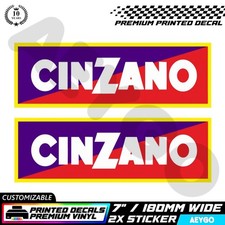 2x CINZANO Vinyl Sticker Decal