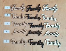Wooden MDF Family Word Pack of 6