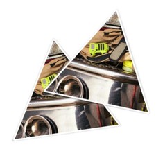 2x Triangle Shape Vinyl