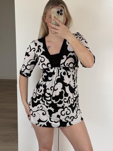 Vintage black patterned - patterned, y2k