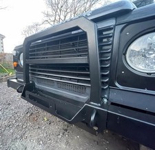 Land Rover Defender Winch Mount With Integrated Recovery Points And Nudge Bar 