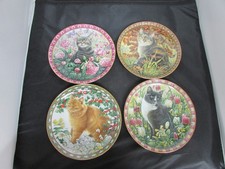 1995 Set  Lesley Anne Ivory Collectors Cat Plates The Four Seasons Danbury Mint