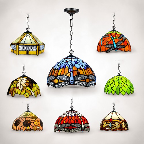 Tiffany pendant ceiling - ceiling, lamp