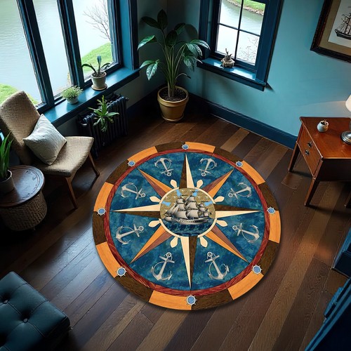 Marine nautical compass round - nautical,