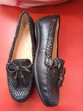 Ladies M&S Footglove Stunning Leather Loafers Moccasins Flat Shoes Size UK 4.5 