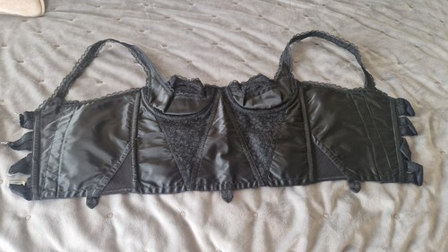 Black vintage corset - black,