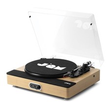 JAM Sound Stream Turntable Bluetooth Vinyl Record Player Retro Wood Design