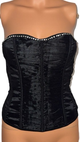 Vintage black bustier - vintage,