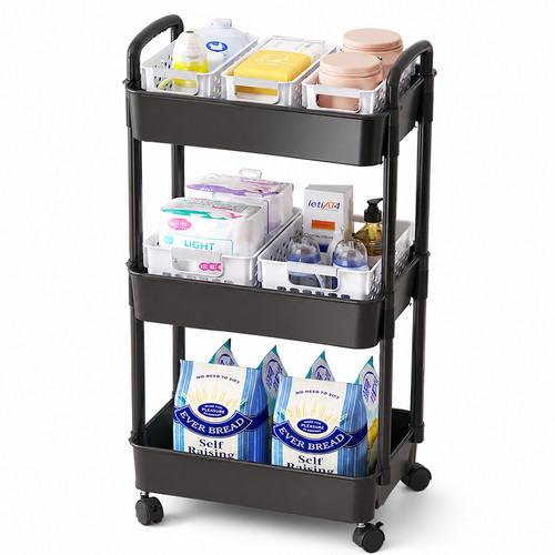 Tier storage trolley cart on - cart,