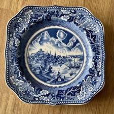 Johnson Bros Ironstone Historic America Square Blue Print Bowl Made In England 